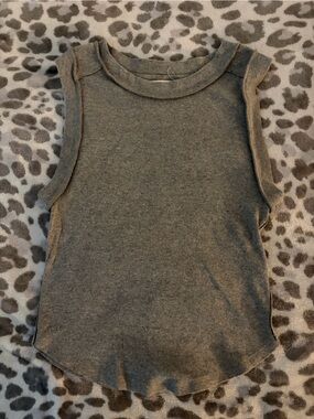 We The Free Charcoal Gray Sleeveless Baby Bodysuit
